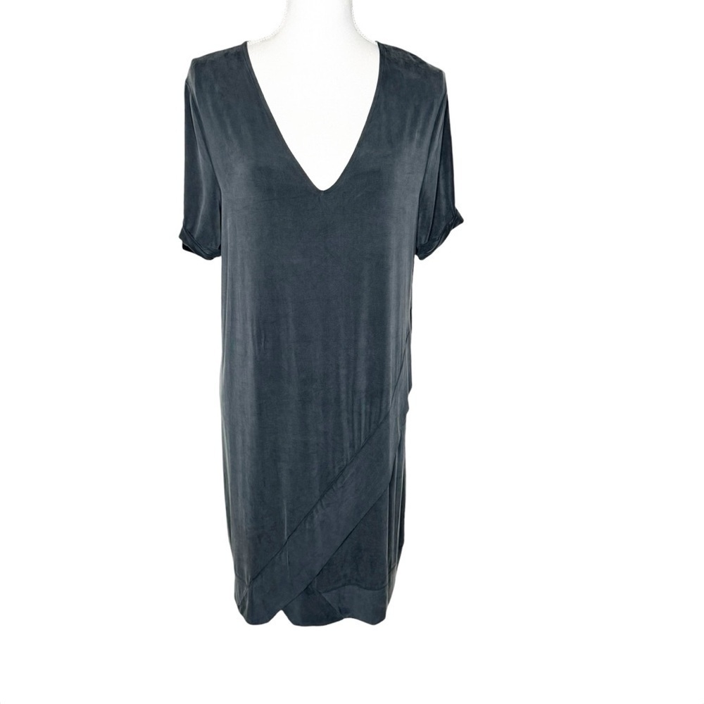Anthropologie Dolan Left Coast Collection Cupro Grey Dress Medium